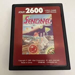 Sentinel Atari 2600 Red Label Cartridge TESTED Excellent Condition Cart only